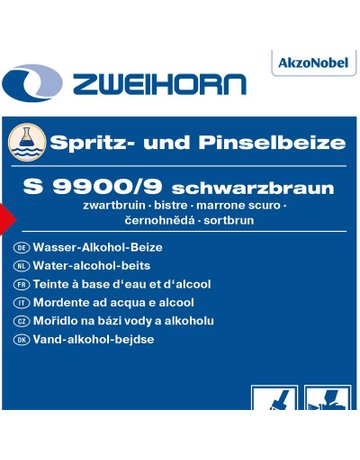 Spritz-und Pinselbeize schwarzbr. S 9900/9 1 ltr - Zweihorn
